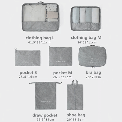 JetPackd™ 7Pcs Packing Cubes Travel Pouches